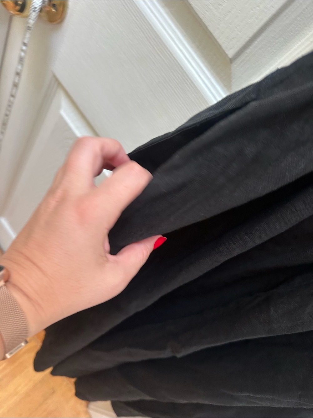 Quince european fit and flare linen Midi Dress Black XL - Picture 3 of 10